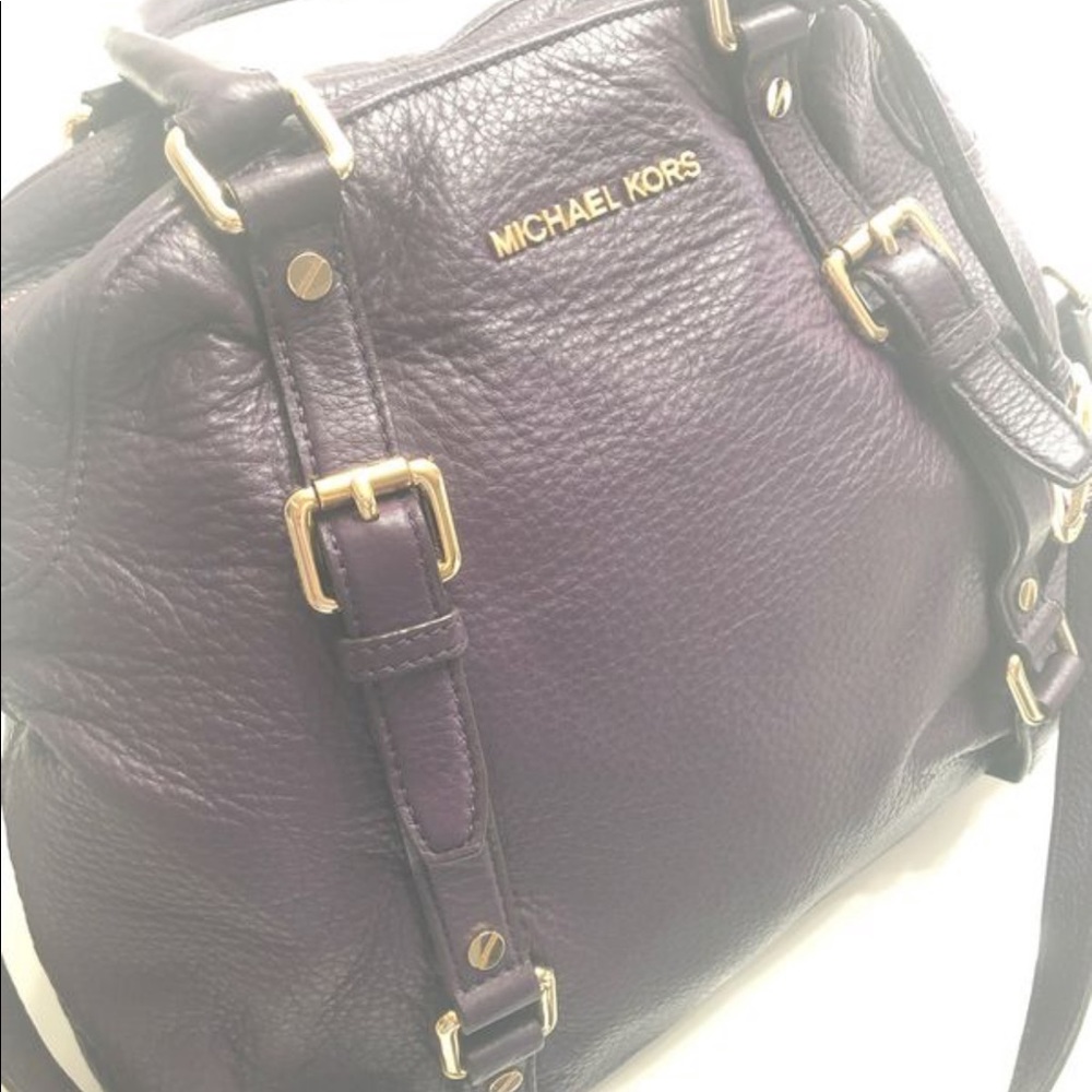 MICHAEL KORS BEDFORD BOWLING PLUM BAG